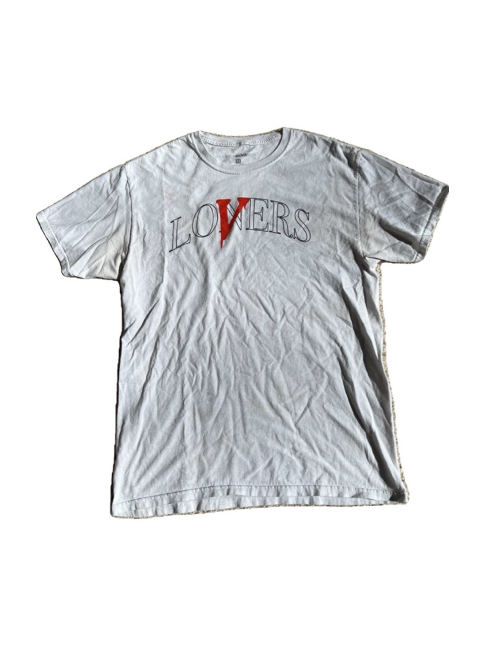 Fashion Nova LOVERS Tee - White with Red V